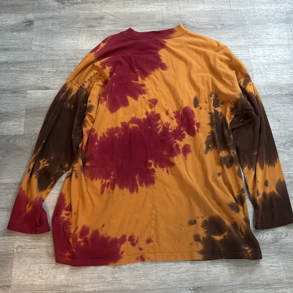 We the Free People Tie Dye Mock neck Shirt Sz M - Picture 7 of 7